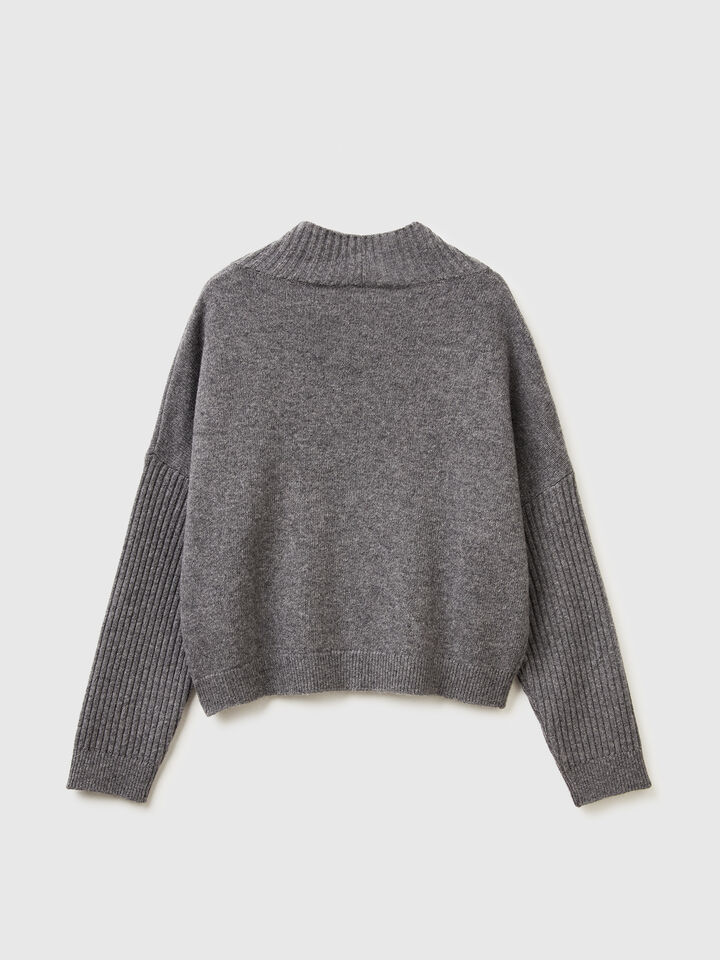 V NECK SWEATER L/S Women image number 2